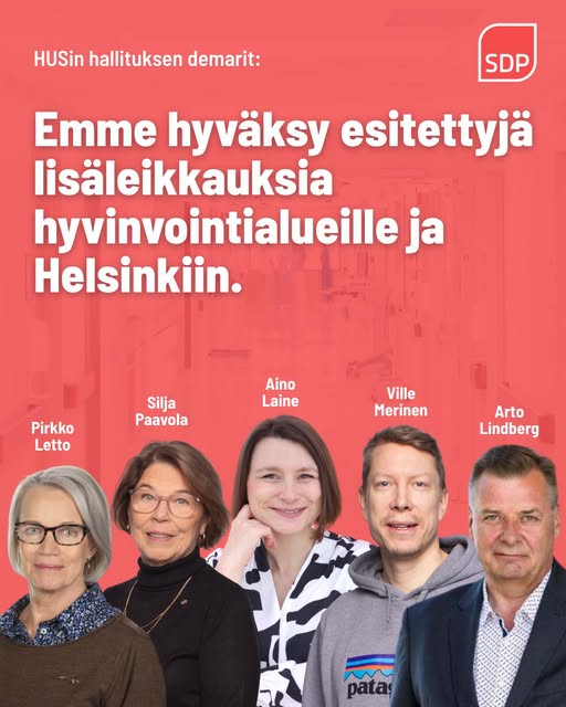 Emme hyväksy esitettyjä lisäleikkauksia hyvinvointialueille ja Helsinkiin, emmekä sairaanhoitajien palkkojen heikennyksiä